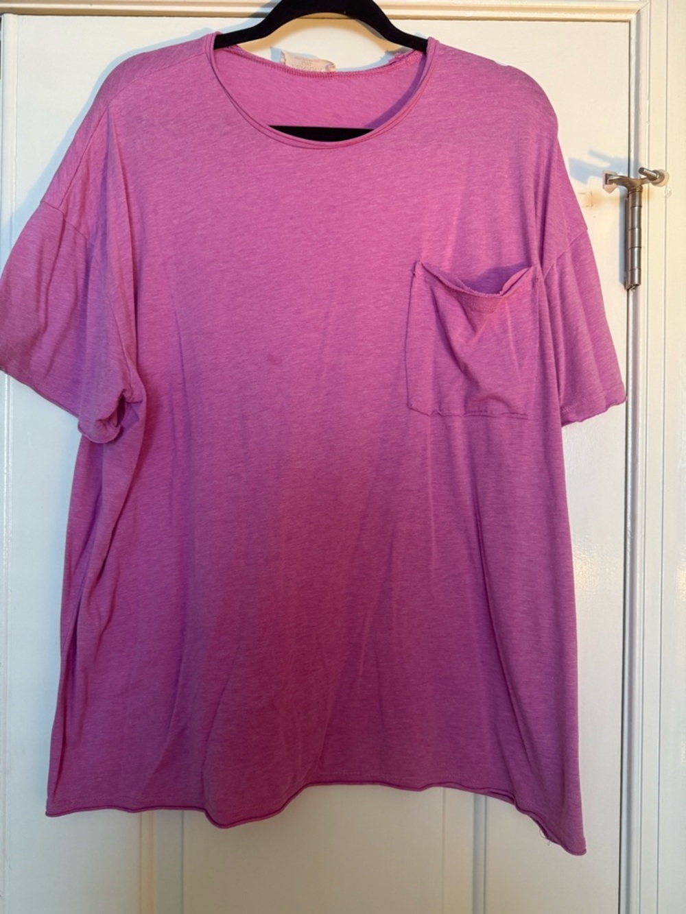 Zenana Outfitters Short Sleeve Pocket Tee in Pink